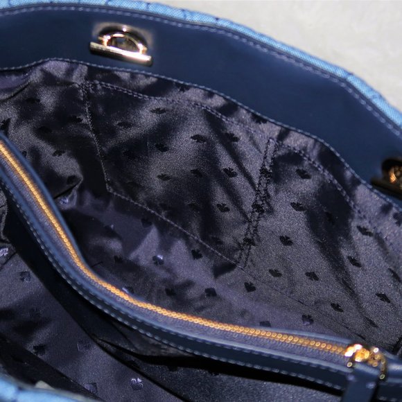 SOLD!!!Kate Spade Briar Lane Denim Satchel - Picture 9 of 12